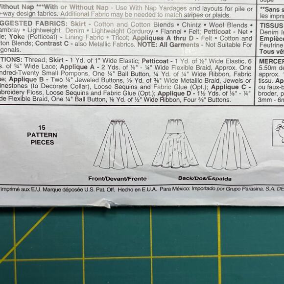 McCall's COSTUMES MP552 Poodle Skirt Sock Hop Costume Xs-Lrg Misses Complete - Picture 7 of 9